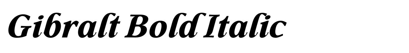 Gibralt Bold Italic